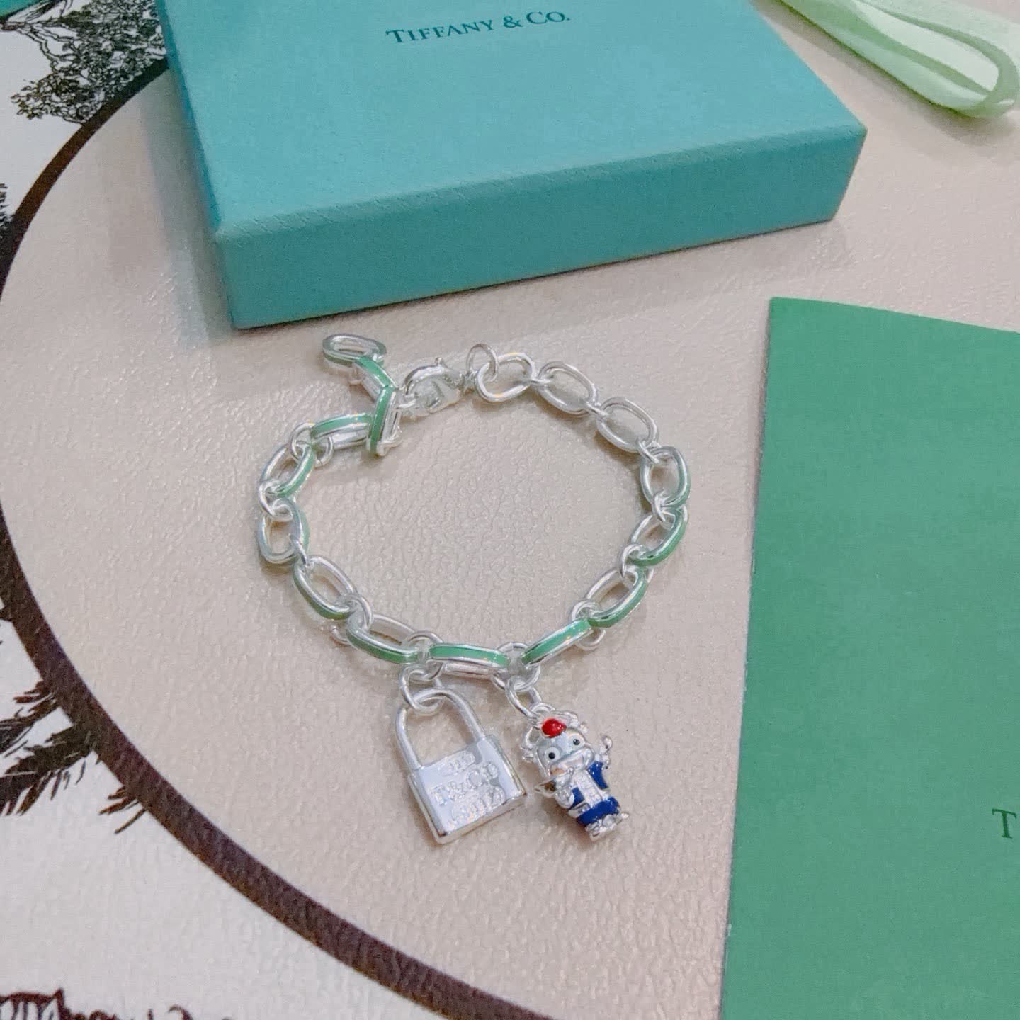 Tiffany & Co. Lock Charm Bracelet